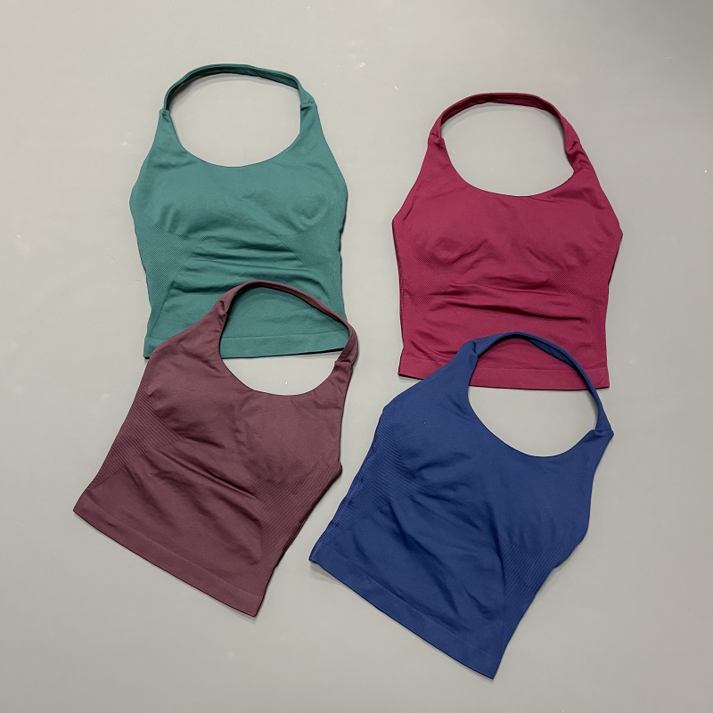 Aquatic Gym - Atasan Olahraga Wanita Halter Neck Tanpa