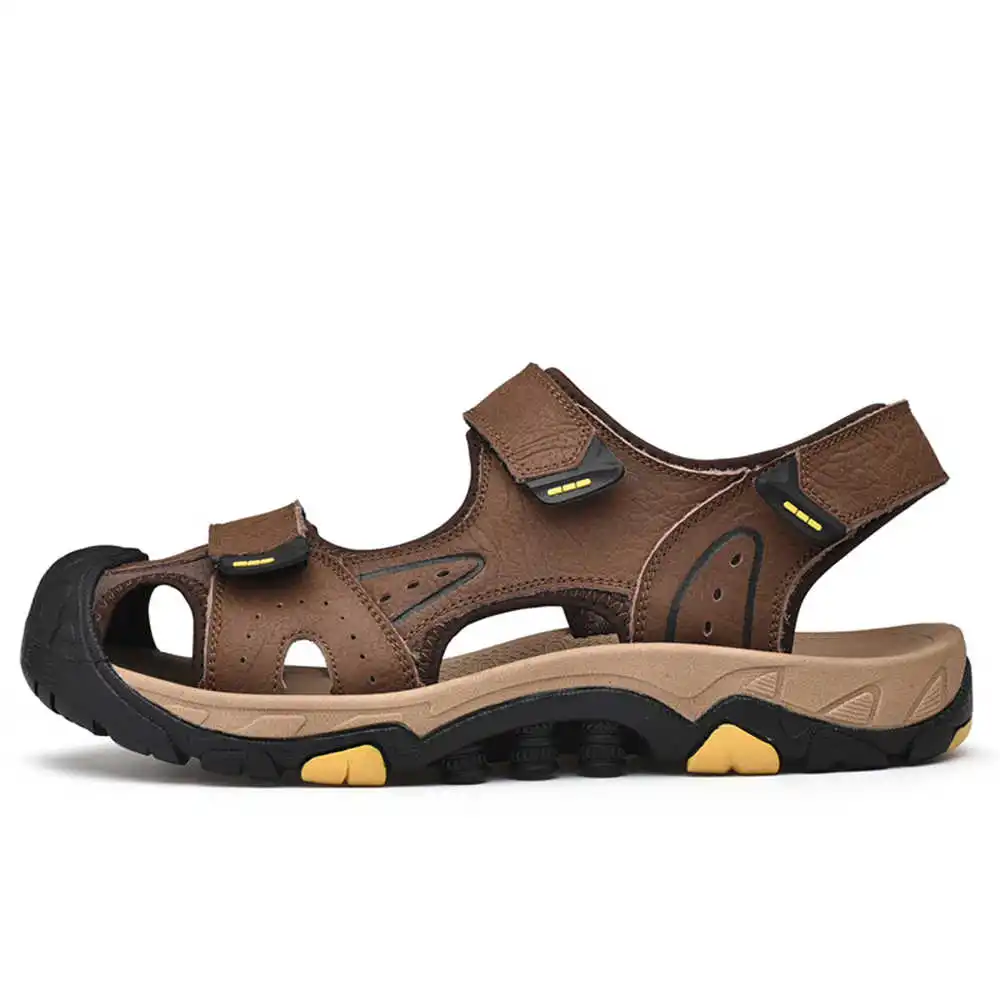 Sandal pantai kulit sapi alami - Aquatic Sports Team Names ulasan dan harga