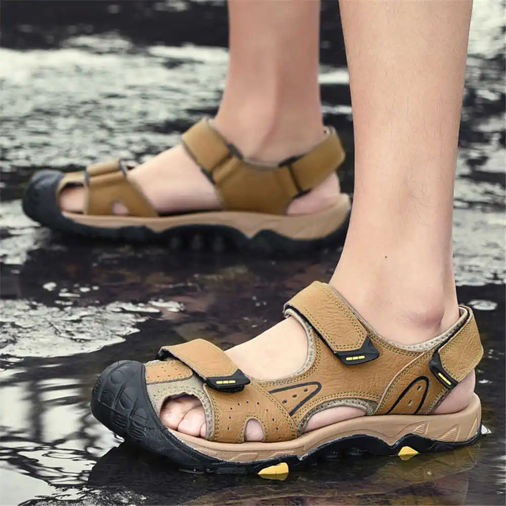 Sandal pantai kulit sapi alami - Aquatic Sports Team Names ulasan dan harga