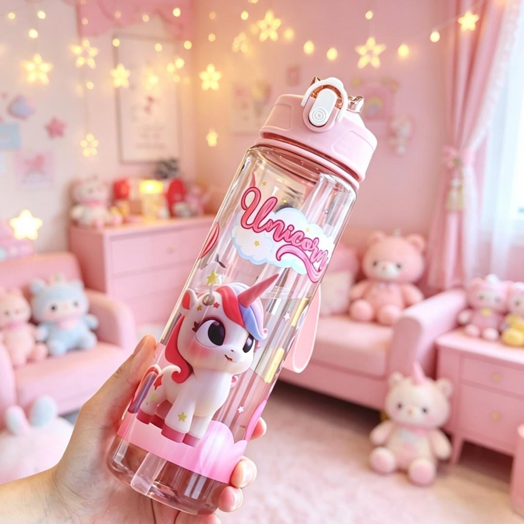 Botol Air Unicorn Kartun Trans - Aquatic Gym ulasan dan harga